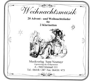 20 Advent- und Weihnachtslieder für 2 Klarinetten / B